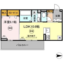 Ｄ－ＲＯＯＭ春日Ｃの物件間取画像